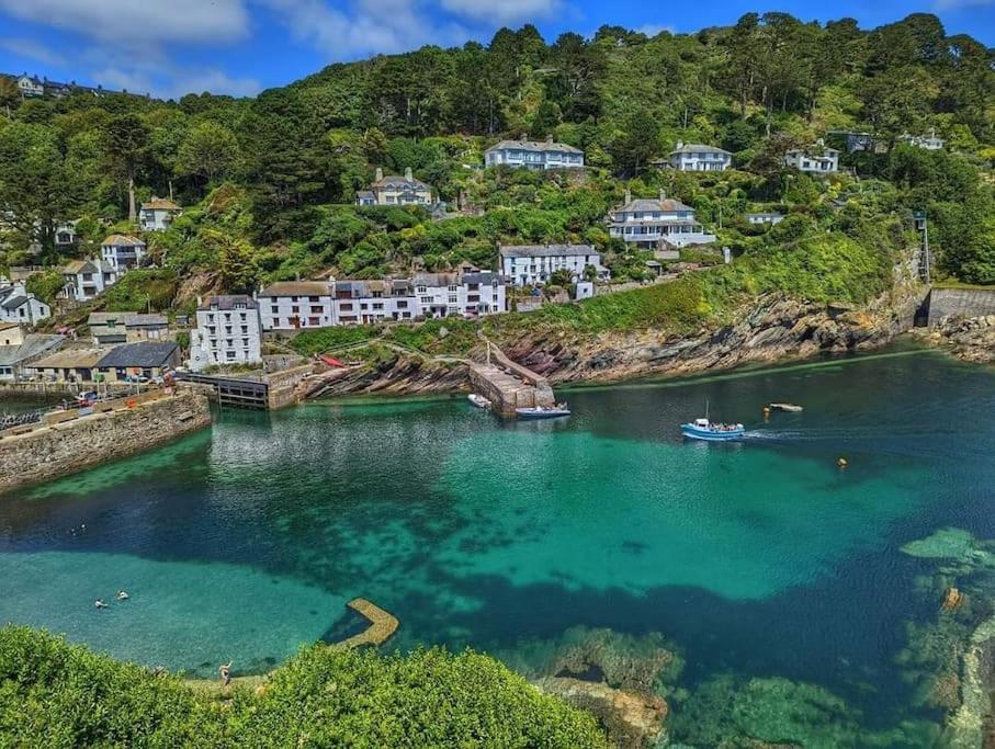 Bijou Coastal Apartment In Polperro With Hot Tub Onsite Parking Downhill Walk To Village Extérieur photo